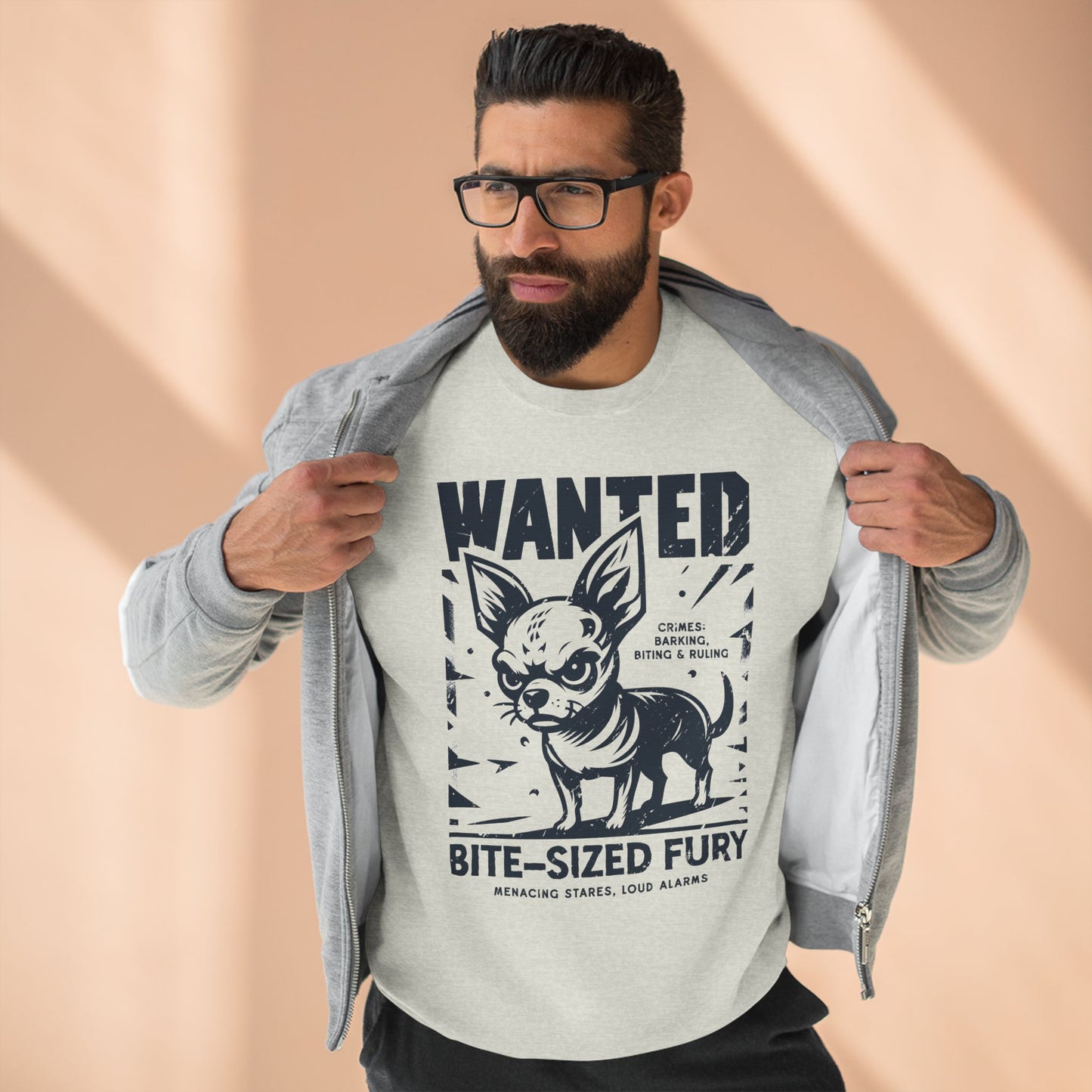 Wanted – Bite-Sized Fury (Chihuahua Edition) Sweatshirt