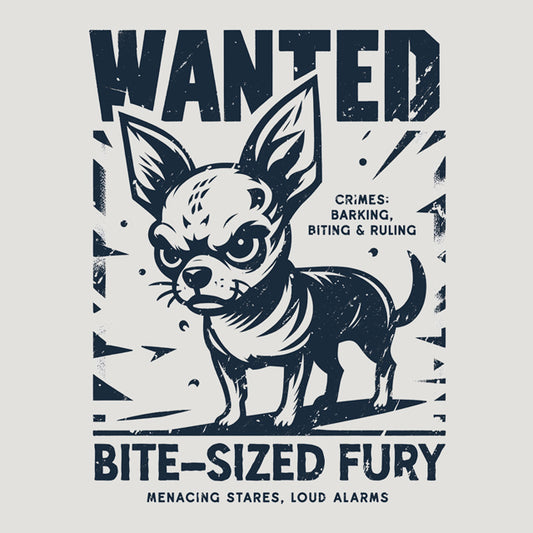 Wanted – Bite-Sized Fury (Chihuahua Edition) Hoodie