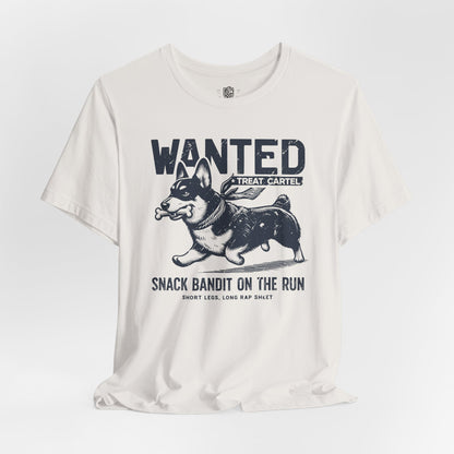 Wanted – Snack Bandit On The Run (Corgi Edition) T-Shirt