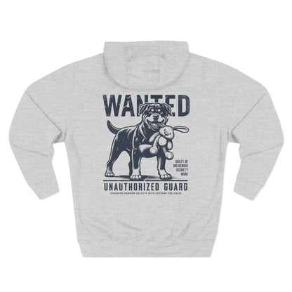 Wanted – Unauthorized Guard (Rottweiler Edition) Hoodie