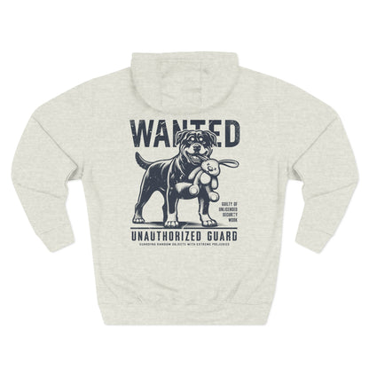 Wanted – Unauthorized Guard (Rottweiler Edition) Hoodie