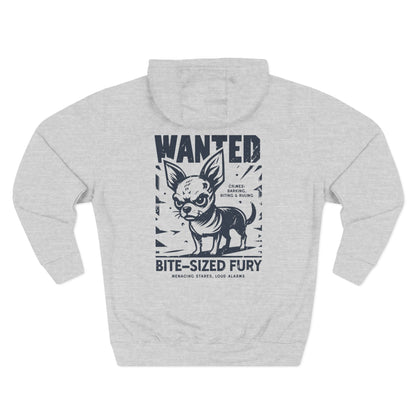Wanted – Bite-Sized Fury (Chihuahua Edition) Hoodie