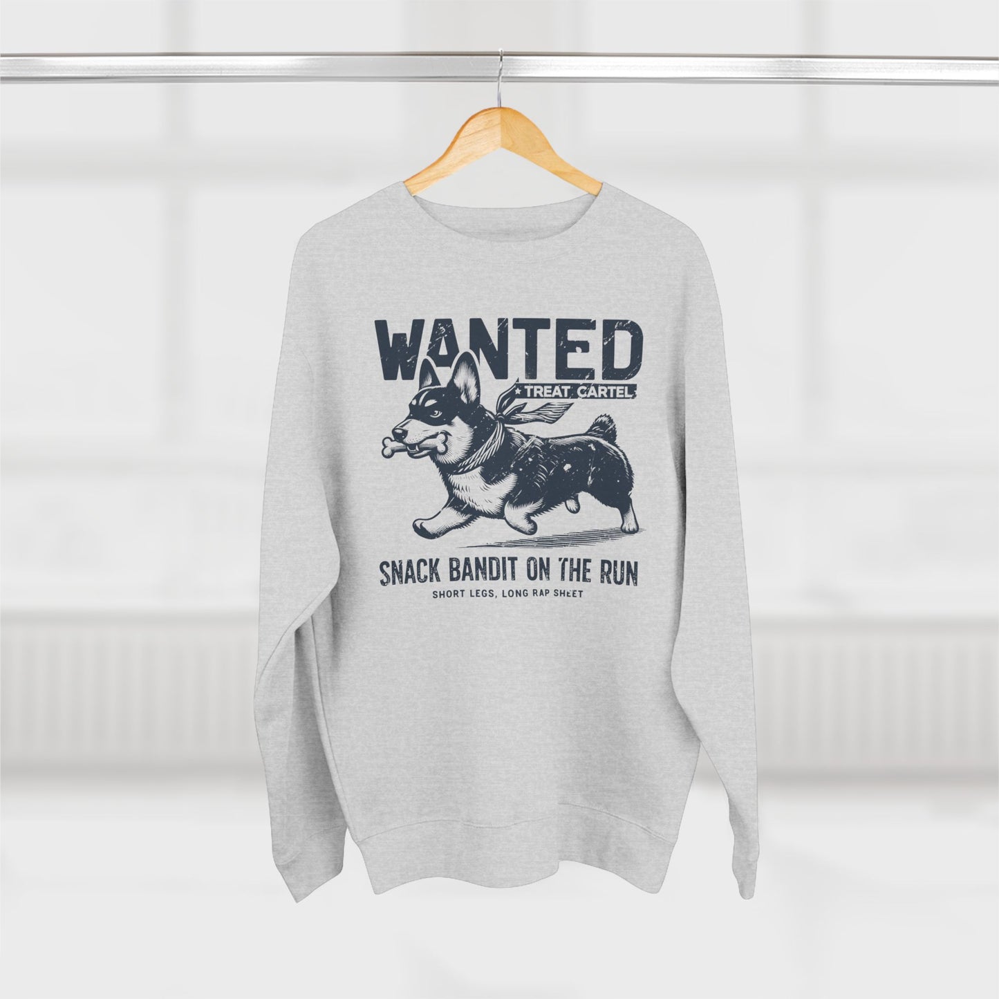 Wanted – Snack Bandit On The Run (Corgi Edition) Sweatshirt