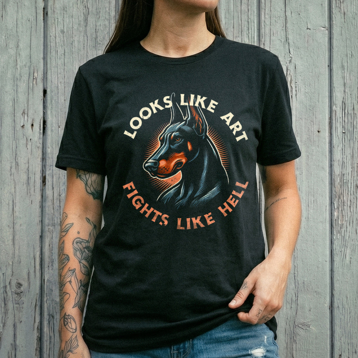 Doberman – Looks Like Art. Fights Like Hell.