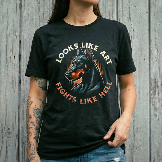 Doberman – Looks Like Art. Fights Like Hell.